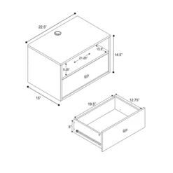 Floating 1 Drawer Nightstand With Open Shelf - Prepac -DreamNest Store GUEST b9c330b4 055e 464e b7fd 5f356e1d041e