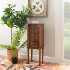 Kasey Jewelry Armoire Walnut - Powell Company -DreamNest Store GUEST ba4e9998 483a 42dd 8b51 963a419d108c