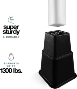 Adjustable Bed Risers - Heavy Duty Furniture Riser Set Of 4 In Heights Of 8, 5, Or 3 Inches For Table Risers, Bed Frame Risers In Black – Homeitusa 13 Adjustable Bed Risers - Heavy Duty Furniture Riser Set Of 4 In Heights Of 8, 5, Or 3 Inches For Table Risers, Bed Frame Risers In Black – Homeitusa -DreamNest Store GUEST bab3f838 dc7c 483c 9d08 49851ba27c29