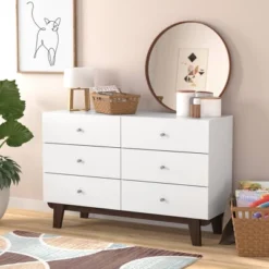 Kincaid Wood 6 Drawer Dresser Matte White - Hillsdale Furniture -DreamNest Store GUEST bb17ad56 f4f6 404b b4c3 5fa5fd4068ca