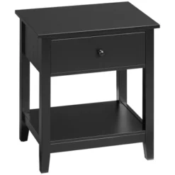 HOMCOM Modern Style Nightstand, Side Table With Drawer And Storage Shelf For Bedroom, Or Living Room 16 HOMCOM Modern Style Nightstand, Side Table With Drawer And Storage Shelf For Bedroom, Or Living Room -DreamNest Store GUEST bb38fbc5 a9ab 4918 91e5 cf64e47e8ba7