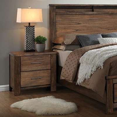 Keaton 2 Drawer Nightstand Oak - HOMES: Inside + Out 1 Keaton 2 Drawer Nightstand Oak - HOMES: Inside + Out