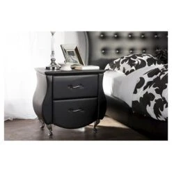 Erin Modern And Contemporary Faux Leather Upholstered Nightstand - Baxton Studio -DreamNest Store GUEST bb7b8fb1 67c9 4574 b219 2576ad0514df