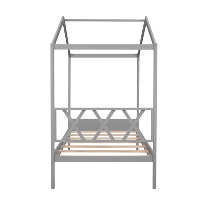 Twin Size Wood House Bed Frame With Storage Space-ModernLuxe 3 Twin Size Wood House Bed Frame With Storage Space-ModernLuxe - Image 3