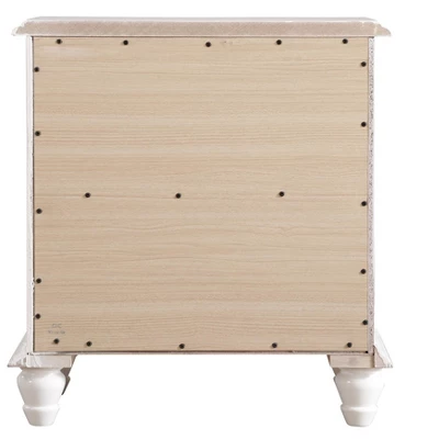 Passion Furniture Summit 5-Drawer White Nightstand (27 In. H X 16 In. W X 24 In. D) 3 Passion Furniture Summit 5-Drawer White Nightstand (27 In. H X 16 In. W X 24 In. D) - Image 3