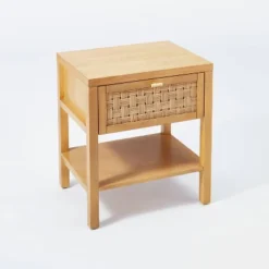 Palmdale Nightstand Woven 1 Drawer Natural - Threshold™ Designed With Studio McGee -DreamNest Store GUEST bbb49228 452f 4381 a61b dec8d16091c0