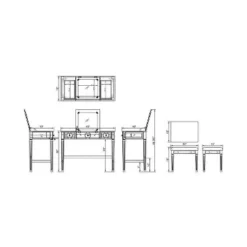 Madison Silver Vanity Set Silver - Linon -DreamNest Store GUEST bc7ac375 ece7 406b 9505 a53518660f13