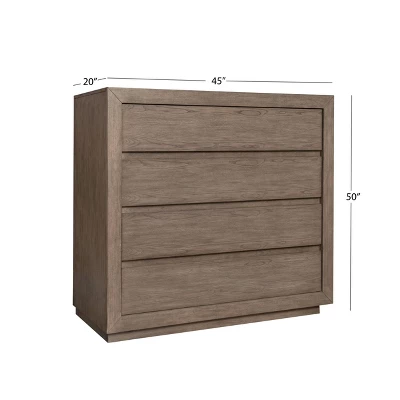 Resto 4 Drawer Chest Gray - Abbyson Living 5 Resto 4 Drawer Chest Gray - Abbyson Living - Image 5