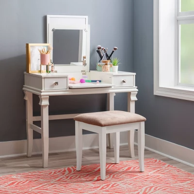 Adler Vanity Set White - Linon 13 Adler Vanity Set White - Linon - Image 13