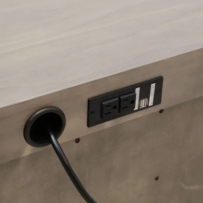 6pc Aurora Mid-Century Gray Bedroom Set With Upholstered Bed - Abbyson Living 10 6pc Aurora Mid-Century Gray Bedroom Set With Upholstered Bed - Abbyson Living - Image 10