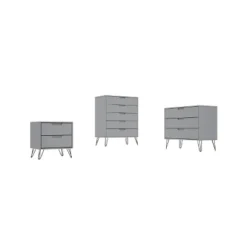 3pc Rockefeller Dresser And Nightstand Set - Manhattan Comfort -DreamNest Store GUEST be6b9609 2bf8 4927 be76 7f30de77477f