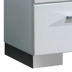 Contemporary Nightstand White - Benzara -DreamNest Store GUEST bedf0e14 faa2 4e63 9170 73244515f84e