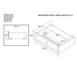 Set Of 2 Queen/King/Twin XL Drawers Walnut - AFI 9 Set Of 2 Queen/King/Twin XL Drawers Walnut - AFI -DreamNest Store GUEST bf22889b 4c79 4204 9bbe be09395aa4e2 1