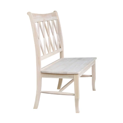 Double X - Back Bench - Unfinished - International Concepts 4 Double X - Back Bench - Unfinished - International Concepts - Image 4