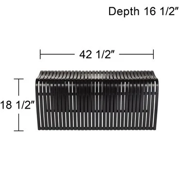 55 Downing Street Verana 42 1/2" Wide Black Finish Modern Bent Bamboo Wood Bench 6 55 Downing Street Verana 42 1/2" Wide Black Finish Modern Bent Bamboo Wood Bench - Image 6
