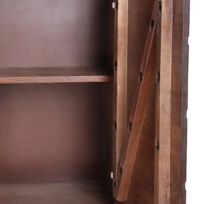 Terrell Handcrafted Boho Mango Wood Cabinet Antique Natural - Christopher Knight Home 5 Terrell Handcrafted Boho Mango Wood Cabinet Antique Natural - Christopher Knight Home - Image 5