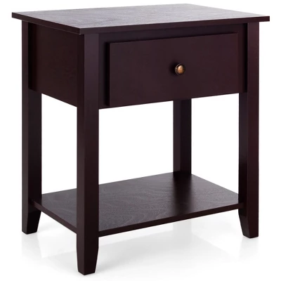 Costway Nightstand Beside Table Chest Sofa Table End Table Accent Table White 12 Costway Nightstand Beside Table Chest Sofa Table End Table Accent Table White - Image 12