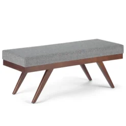 48" Nadine Mid Century Ottoman Bench Faux Air Leather - Wyndenhall -DreamNest Store GUEST c09902cf 8a5f 4f94 b6df e139fe0811cc