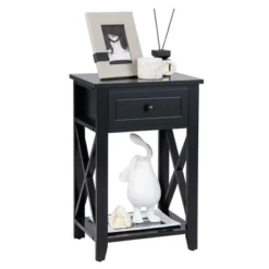 Costway Nightstand Chair Side End Table With Drawer & Shelf Bedroom Furniture White BrownBlack 20 Costway Nightstand Chair Side End Table With Drawer & Shelf Bedroom Furniture White BrownBlack -DreamNest Store GUEST c0bfc729 4fa0 4be2 91f1 0a2853149dd5