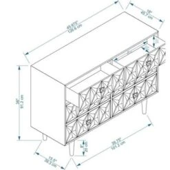 6 Drawer Geo Textured Dresser - Linon -DreamNest Store GUEST c0c8af27 2d72 438a a488 aa002dea9104