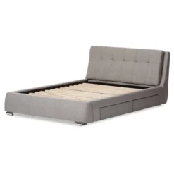 King Camile Modern And Contemporary Fabric Upholstered 4 Drawer Storage Platform Bed Gray - Baxton Studio -DreamNest Store GUEST c0e841ef d3c8 4bc7 a555 e48dff51cb4d