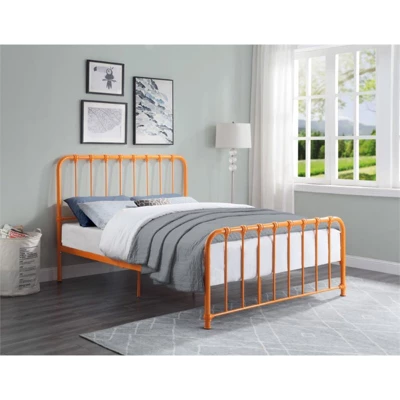 Bethany Queen Metal Platform Bed In Orange - Lexicon 1 Bethany Queen Metal Platform Bed In Orange - Lexicon