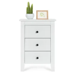 Nightstand End Beside Table Drawers Modern Storage Bedroom Furniture White -DreamNest Store GUEST c2afff6e aa05 460a aacb 86ea5d47d7a3