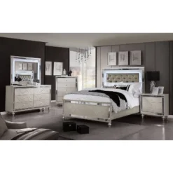 2pc La Mesa Nightstand And Dresser Set Silver - HOMES: Inside + Out -DreamNest Store GUEST c2cdebf0 7d38 48b1 81c1 f51d6c2a582c