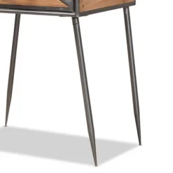 Laurel Metal And Wood 1 Drawer Nightstand Gray/Brown - Baxton Studio -DreamNest Store GUEST c2de41b3 8078 4db8 b687 66524bae5fb3