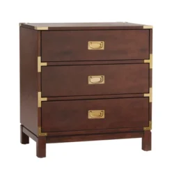 Borden Campaign 3-Drawer Nightstand - Inspire Q -DreamNest Store GUEST c33a53f3 2117 4628 b08e 5aa631212f43