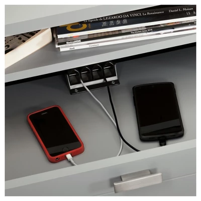 Reevo Nightstand With Drawers And Cord Catcher - South Shore 4 Reevo Nightstand With Drawers And Cord Catcher - South Shore - Image 4