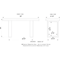 Alaterre Furniture Alpine Bench Natural Brown -DreamNest Store GUEST c3fdd41a dcd7 4e4c 85e6 37f6ced5925e
