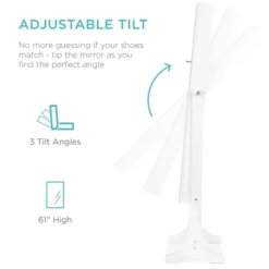 Best Choice Products 6-Tier Standing Mirror Lockable Storage Organizer Cabinet Armoire W/ LED Lights -DreamNest Store GUEST c44fbf2c 3258 48ab b437 99ca75271f5f