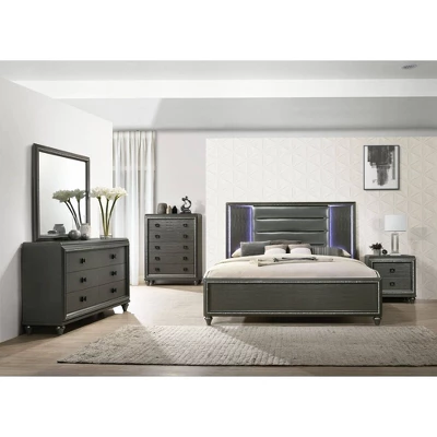 3pc Queen Farris Panel Bedroom Set Black - Picket House Furnishings 4 3pc Queen Farris Panel Bedroom Set Black - Picket House Furnishings - Image 4
