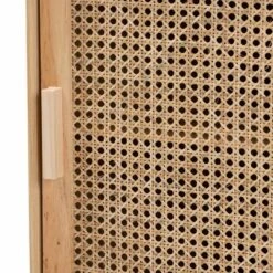 Maclean Rattan Wood 1 Door Nightstand Natural/Brown - Baxton Studio -DreamNest Store GUEST c6e4acb6 de38 4050 b1a0 35e15dc0c3b7