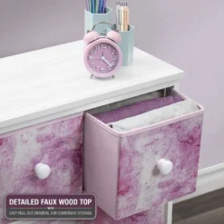 Sorbus Drawer Fabric Dresser For Bedroom Home And Office Pink -DreamNest Store GUEST c71e6ded e238 4f35 9de8 964b4454de60