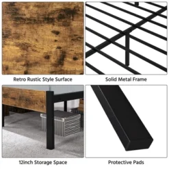 Yaheetech Metal Bed Frame With Headboard And Footboard Mattress Foundation Slatted Bed Base -DreamNest Store GUEST c73622c1 02ab 4c74 8f10 9f89d2491c6c