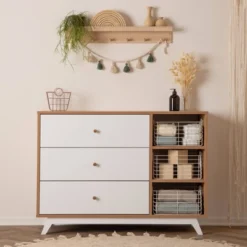 Teen Central Park 3 Drawer Dressers With Shelves - Dadada Baby -DreamNest Store GUEST c77ddef3 5b07 485c 9a0e ccdd5868bb35