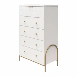 Anastasia 5 Drawer Dresser White - CosmoLiving By Cosmopolitan -DreamNest Store GUEST c7951748 bd8b 4b15 b505 99db5fe0383f