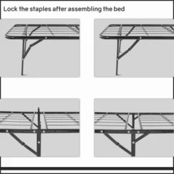 Continental Sleep 14 Inch Quickbase Metal Mattress Platform Bed Frame Foundation With Steel Slats (No Box Spring Needed), Twin, Black -DreamNest Store GUEST c7ab75bf ed8d 4adb aea8 5cc9e08da0bf