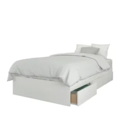 Malaga Storage Bed With Headboard White - Nexera