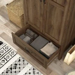 Nurembo 1 Drawer Wardrobe Closet Distressed Walnut - HOMES: Inside + Out 16 Nurembo 1 Drawer Wardrobe Closet Distressed Walnut - HOMES: Inside + Out -DreamNest Store GUEST c864c522 3970 4894 9cf3 ee21dd3a5ba0