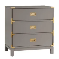 Borden Campaign 3-Drawer Nightstand - Inspire Q -DreamNest Store GUEST c86fbc4d 589b 4a27 8d84 b53f7739c64a