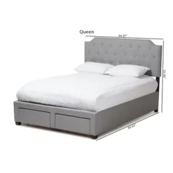 Aubrianne Modern And Contemporary Fabric Upholstered Storage Bed Gray - Baxton Studio -DreamNest Store GUEST c879f90e b274 4047 a394 96f3177c16ab