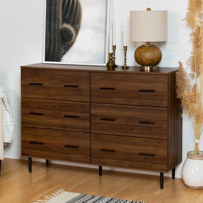 Higgins Modern Horizontal 6 Drawer Dresser - Saracina Home 1 Higgins Modern Horizontal 6 Drawer Dresser - Saracina Home