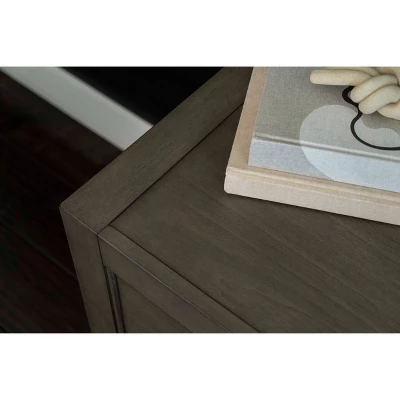 Alix Wood 2 Drawer Nightstand Gray Stone - Abbyson Living 3 Alix Wood 2 Drawer Nightstand Gray Stone - Abbyson Living - Image 3