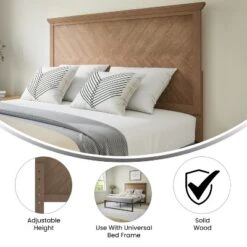 Merrick Lane Herring Bone Wooden Adjustable Headboard Only -DreamNest Store GUEST c9daf136 67f1 46c1 a398 ac603f691d23