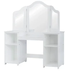 Costway Vanity Table Set Makeup Dressing Kids Girls Study Table Tri Folding Mirror WhitePink 19 Costway Vanity Table Set Makeup Dressing Kids Girls Study Table Tri Folding Mirror WhitePink -DreamNest Store GUEST c9e5629b 58ca 447f a511 b0e49e9fe27a 1