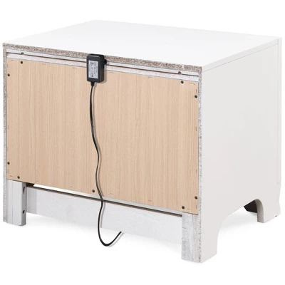 Edmond 1 Drawer Nightstand With USB White - ClickDecor 7 Edmond 1 Drawer Nightstand With USB White - ClickDecor - Image 7