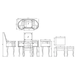 Paloma Vanity Set Silver - Linon -DreamNest Store GUEST ca2c5546 2daa 4612 8529 8e7191e63928